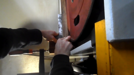 Screenshot from Dressing bandsaw tires PART 3, truing the upper wheel.mp4 - 1.png Screenshot from Dressing bandsaw tires PART 3, truing the upper wheel.mp4 - 1.png