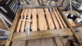 headboard clamped to legs.jpg headboard clamped to legs.jpg